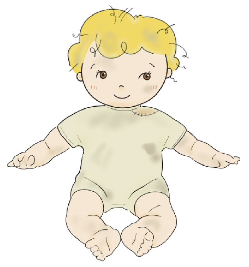 50cmサイズのごっこ人形 (眠り目)