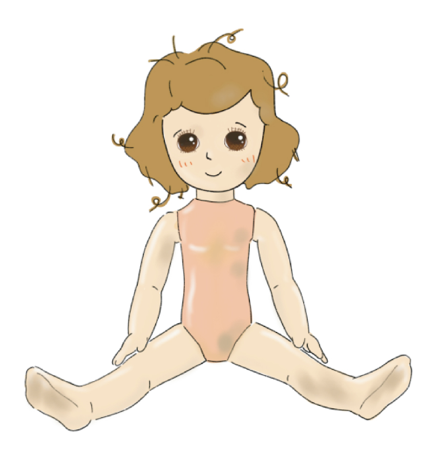 30cmサイズのごっこ人形(描き目)